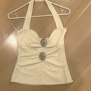 New with tags Zara Halter Shell Detail Top Size Small